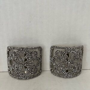 Pair of Antique/Vintage MADE IN FRANCE Cut Steel Shoe Buckle Clips